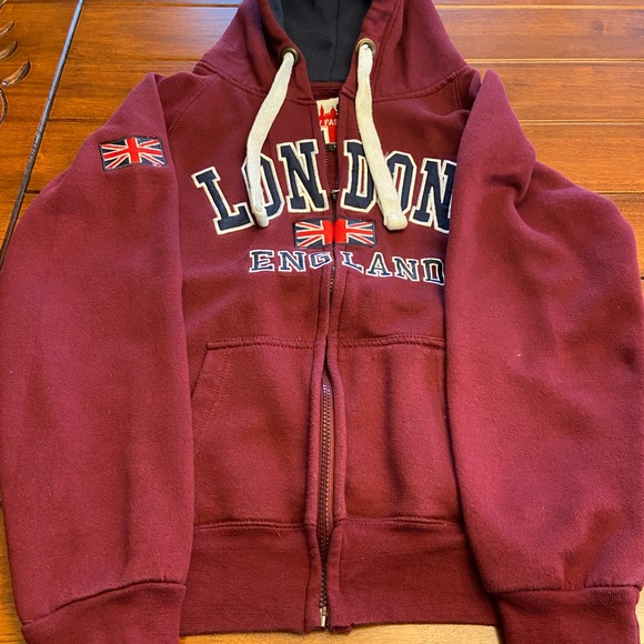 London England Unisex Zip Up Hoodie Size L SAKE❗️ - Picture 2 of 5